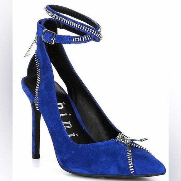 ❤️BRAND NEW Gianni Bini Tatum Zipper Detail Cut-Out Pumps - Picture 1 of 8